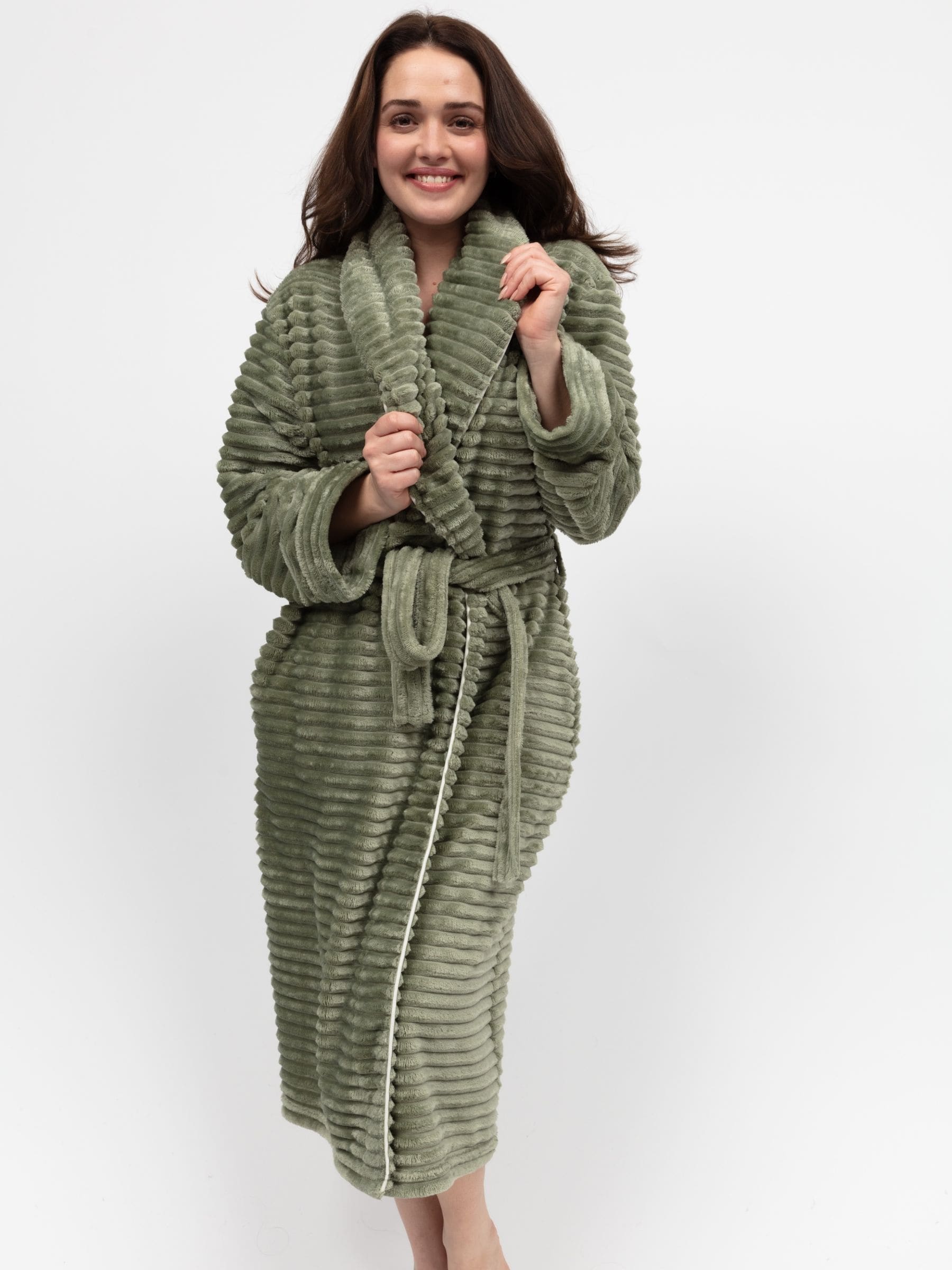 Groen - Cyberjammies Striped Sealskin Fleecy Dressing Gown