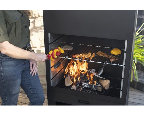 Westmann tuinhaard met grillfunctie, 229 x 100 cm, zwart
