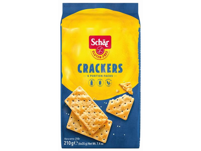 Dr.Schär Apéro Crackers glutenfrei 210 g Leicht gesalzene Knusperscheiben