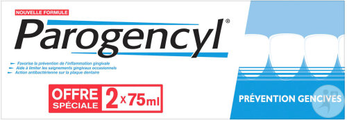 Parogencyl Dentifrice Prévention Gencives Tubes 2x75ml