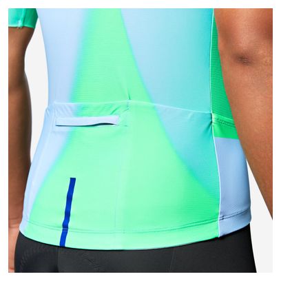 Maillot Manches Courtes Unisexe Van Rysel Racer 2 Bleu Clair/Vert