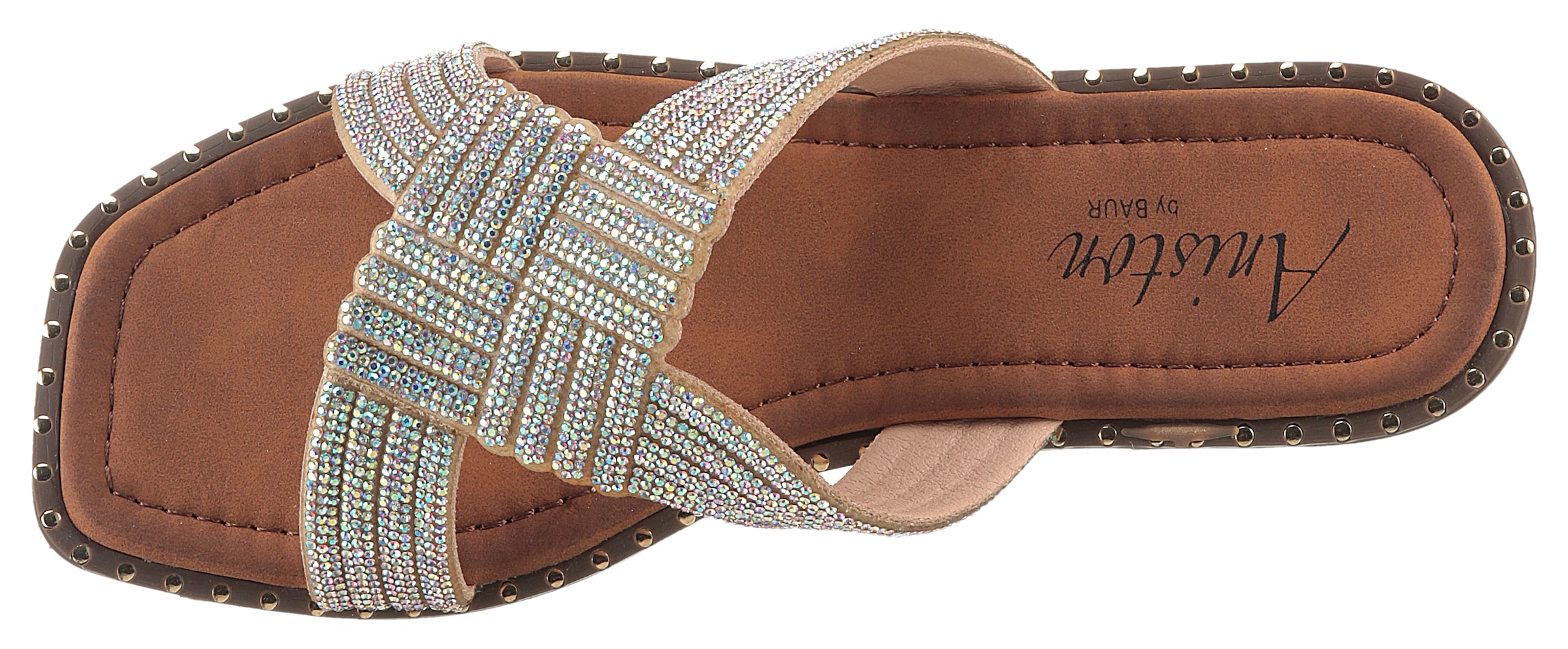 Aniston SHOES Pantolette  , Flat, Sommerschuh, Strandschuh, Glitzersteine - NEUE KOLLEKTION