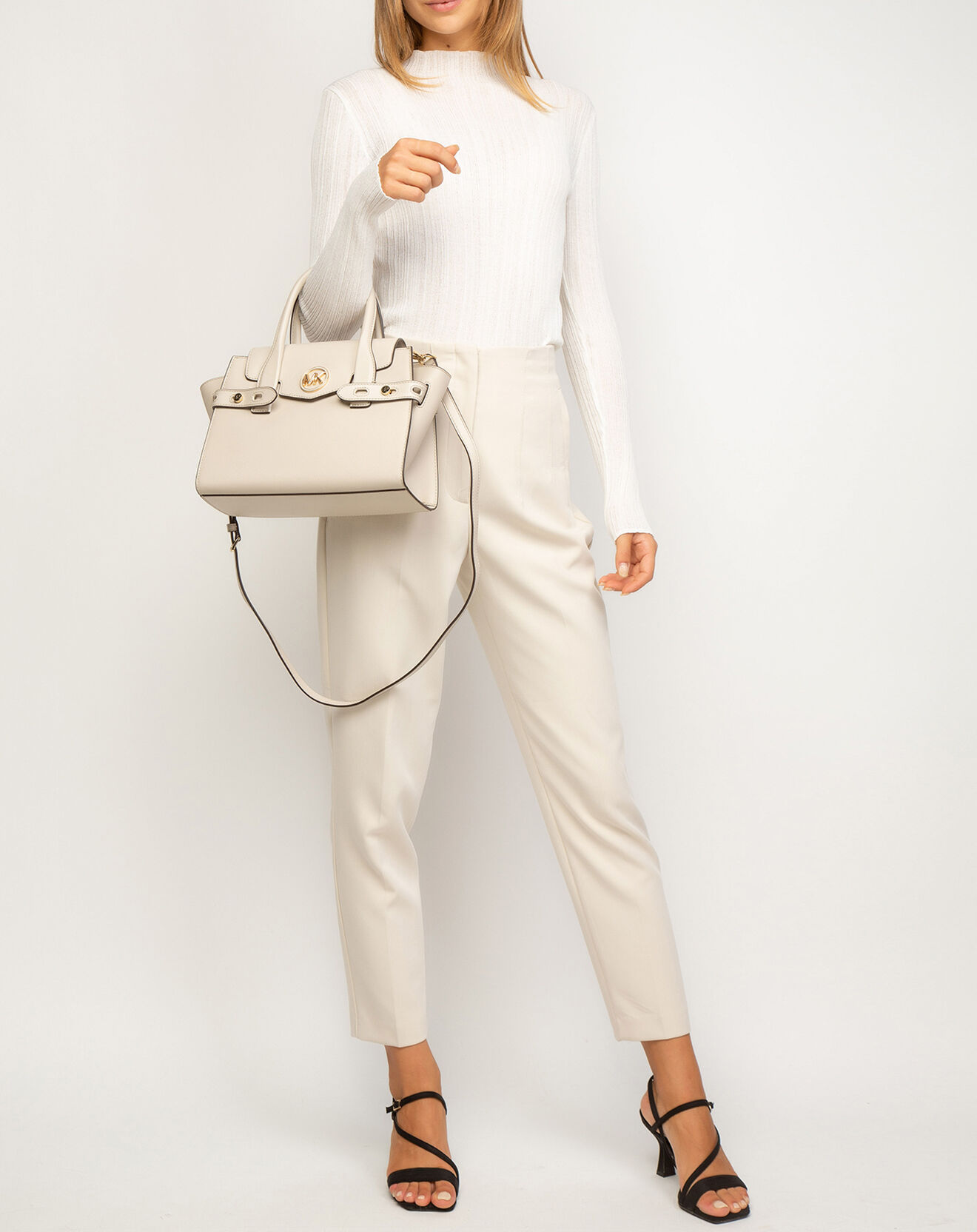 Michael Kors Sac à main en Cuir Carmen sable - 19.7x28x12.7 cm