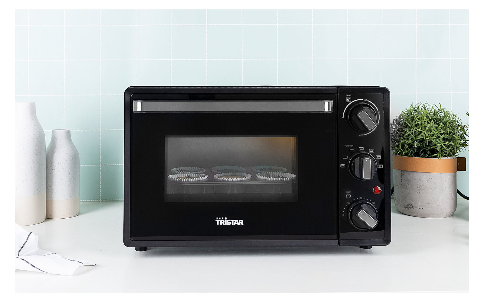 Tristar Minibackofen 19 Liter schwarz