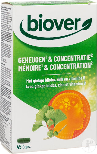 Biover Mémoire Et Concentration Complément Alimentaire 45 Capsules