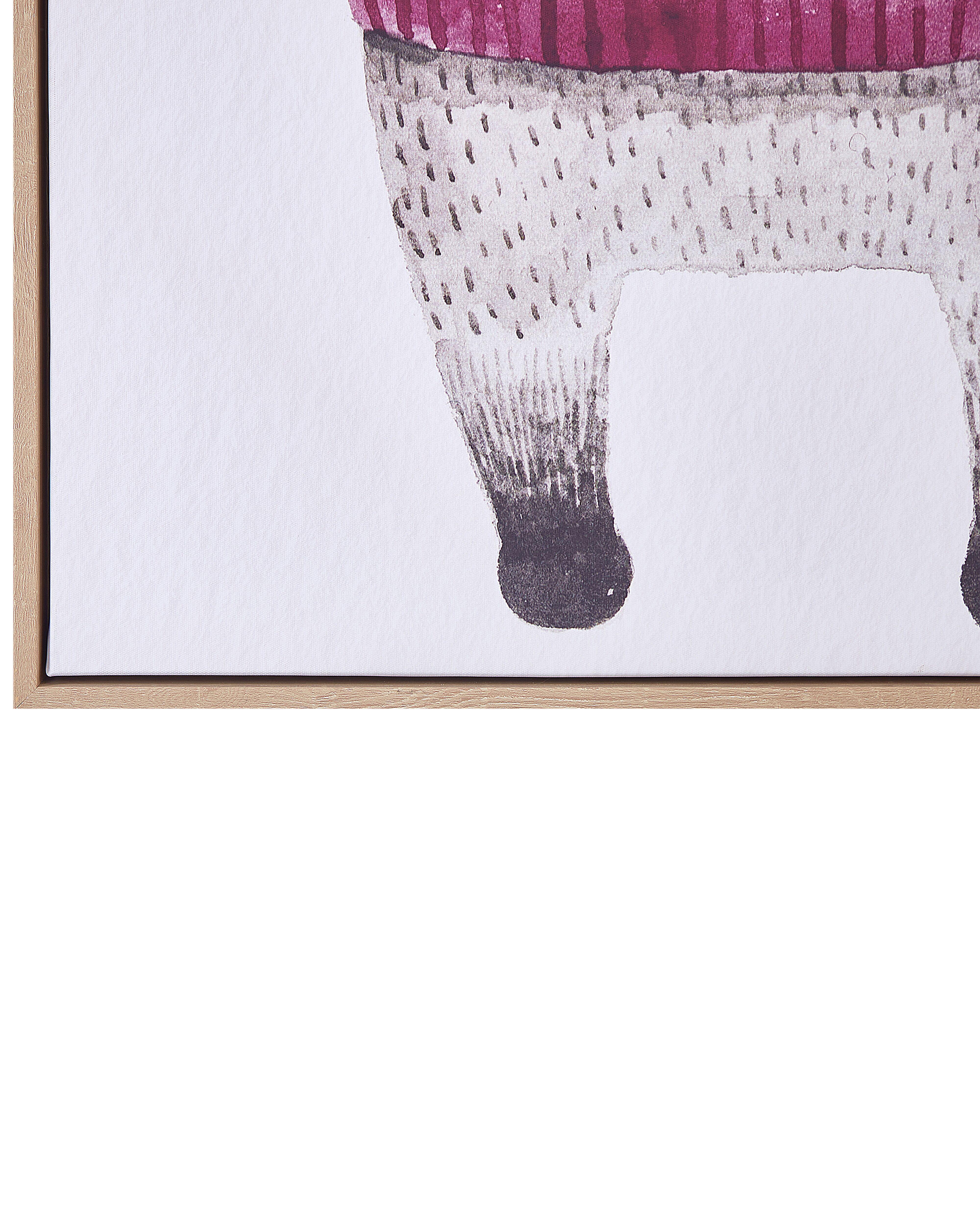 Canvas CAMPLI Dieren motief 63 x 99 cm Grijs