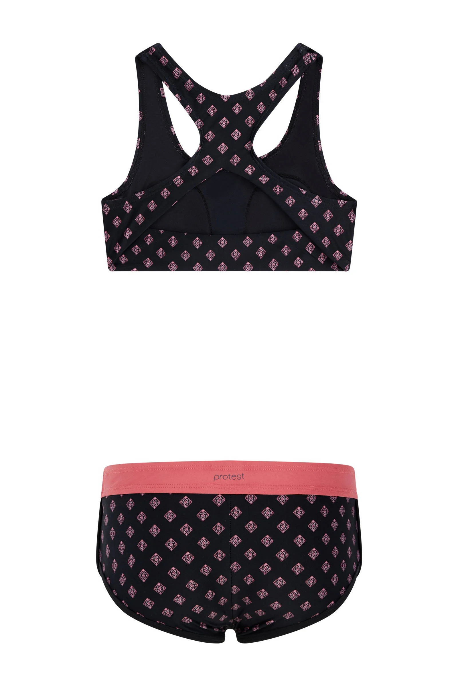 Protest crop bikini PRTMIRROR JR zwart/roze