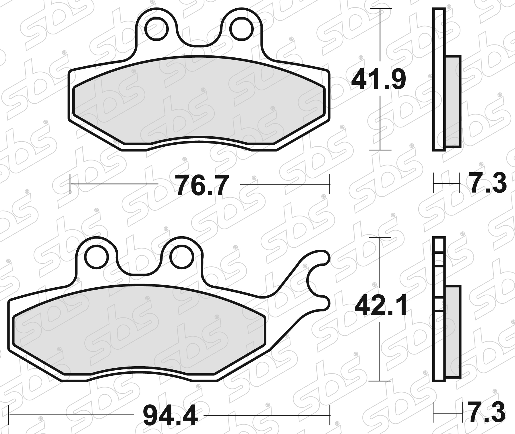 SBS - Plaquettes de frein 173 HF