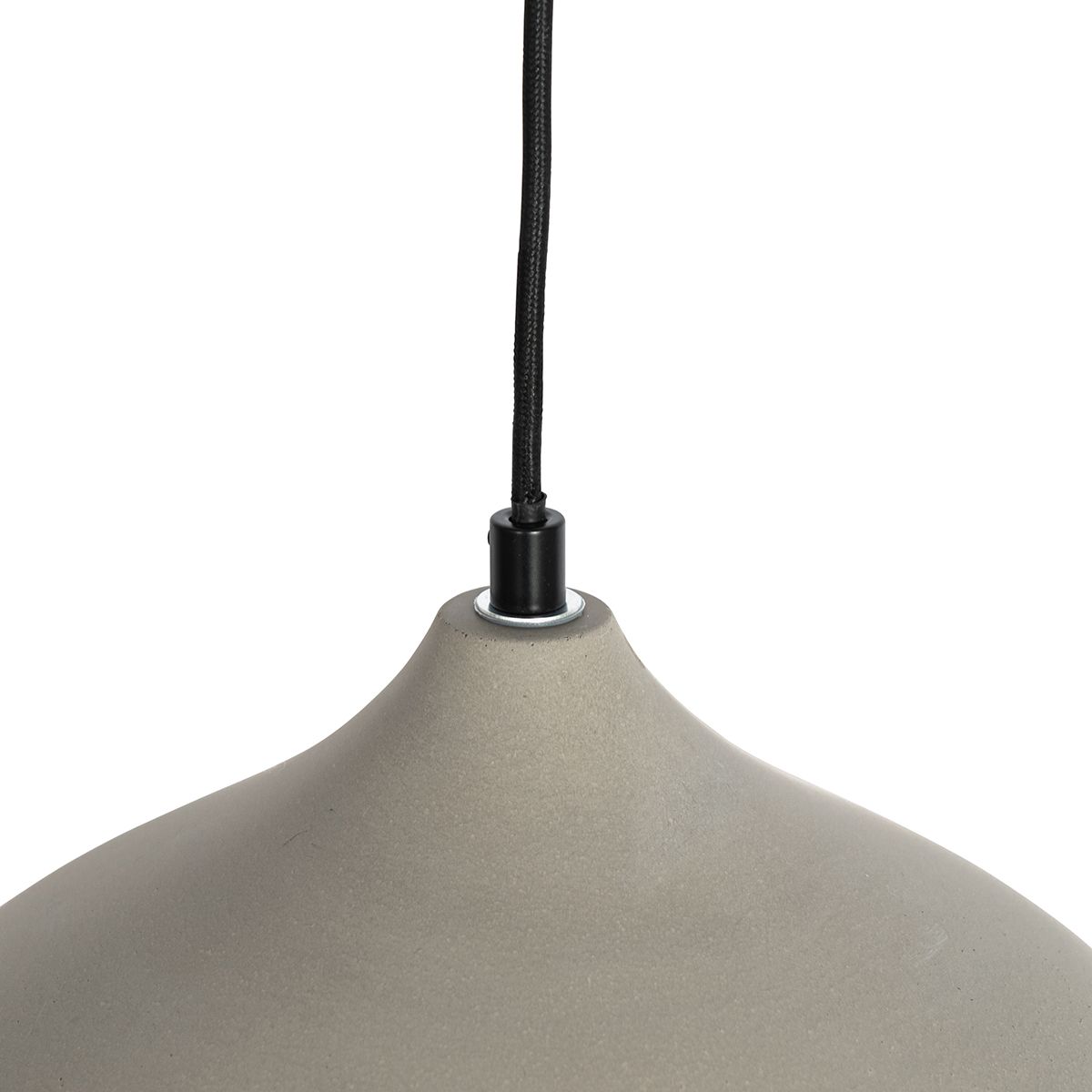 Moderne hanglamp zwart met betonnen kap - Nick