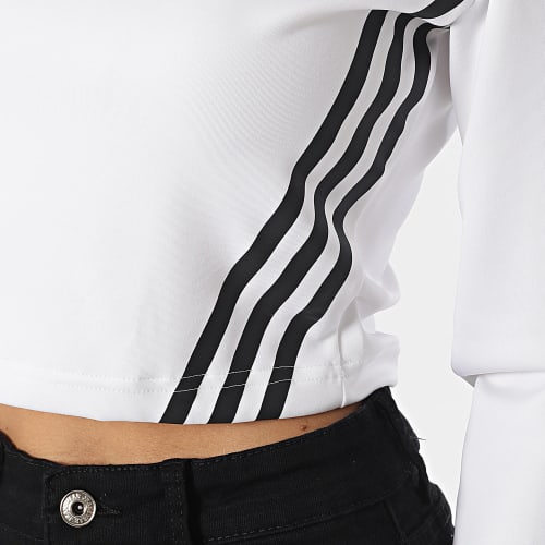 Tee Shirt Manches Longues Crop Femme IL6971 Blanc