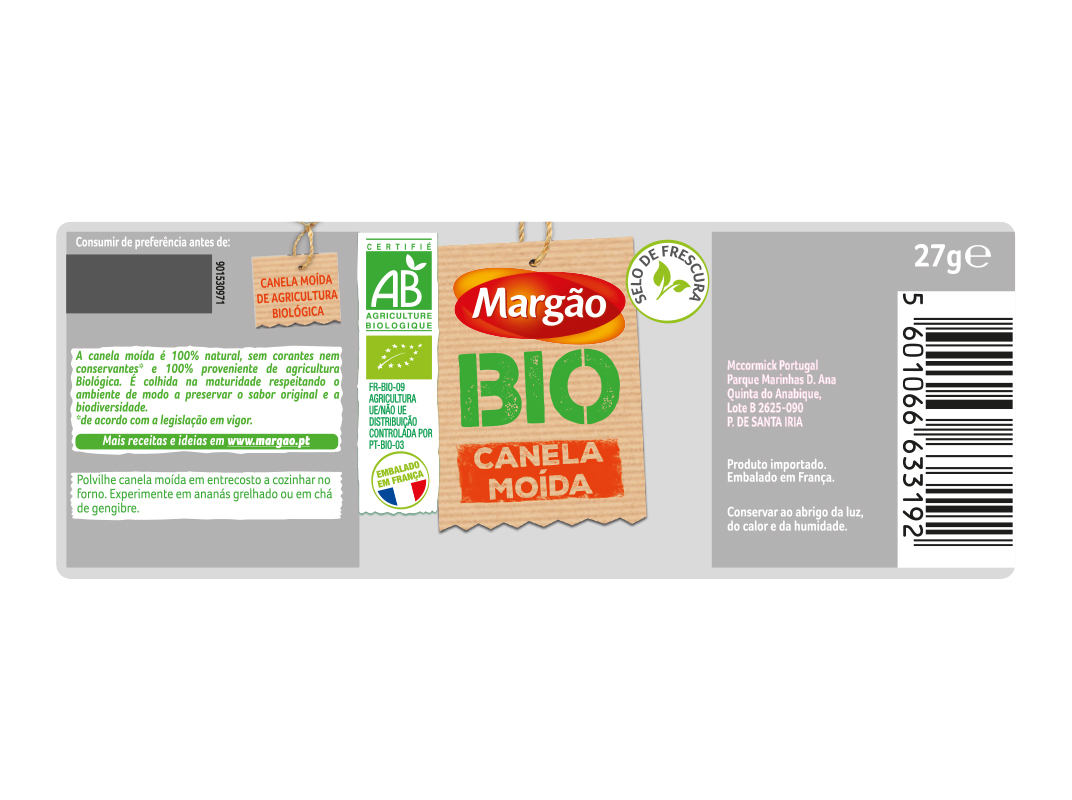 CANELA MARGÃO MOIDA BIO 27G