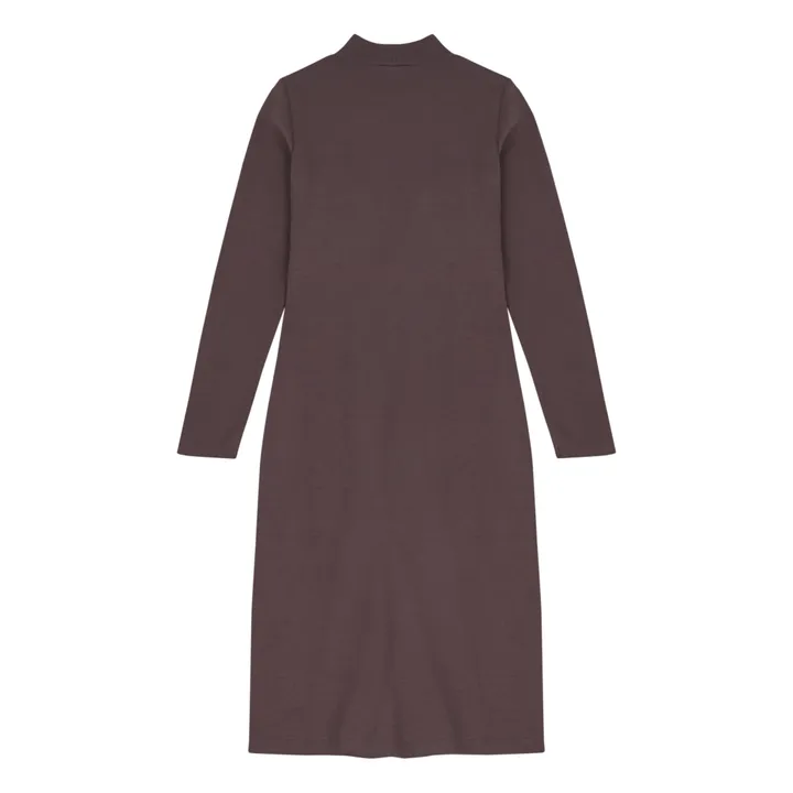 SMALLABLE BASICS Robe Longue Nouée Femme Coton Organique | Gris anthracite