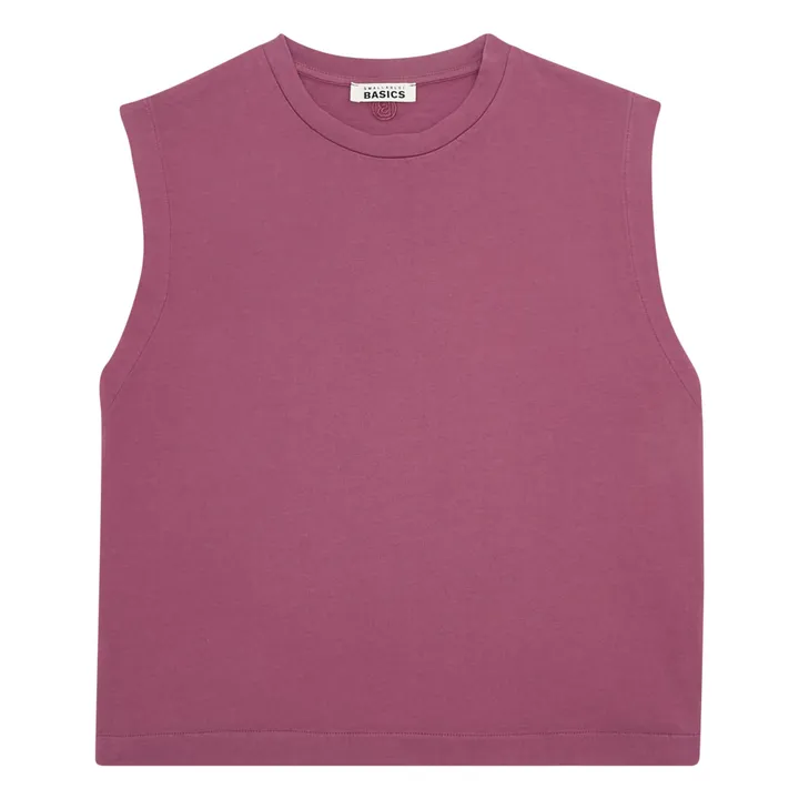 SMALLABLE BASICS T-shirts Femme Sans manches Coton Bio | Prune