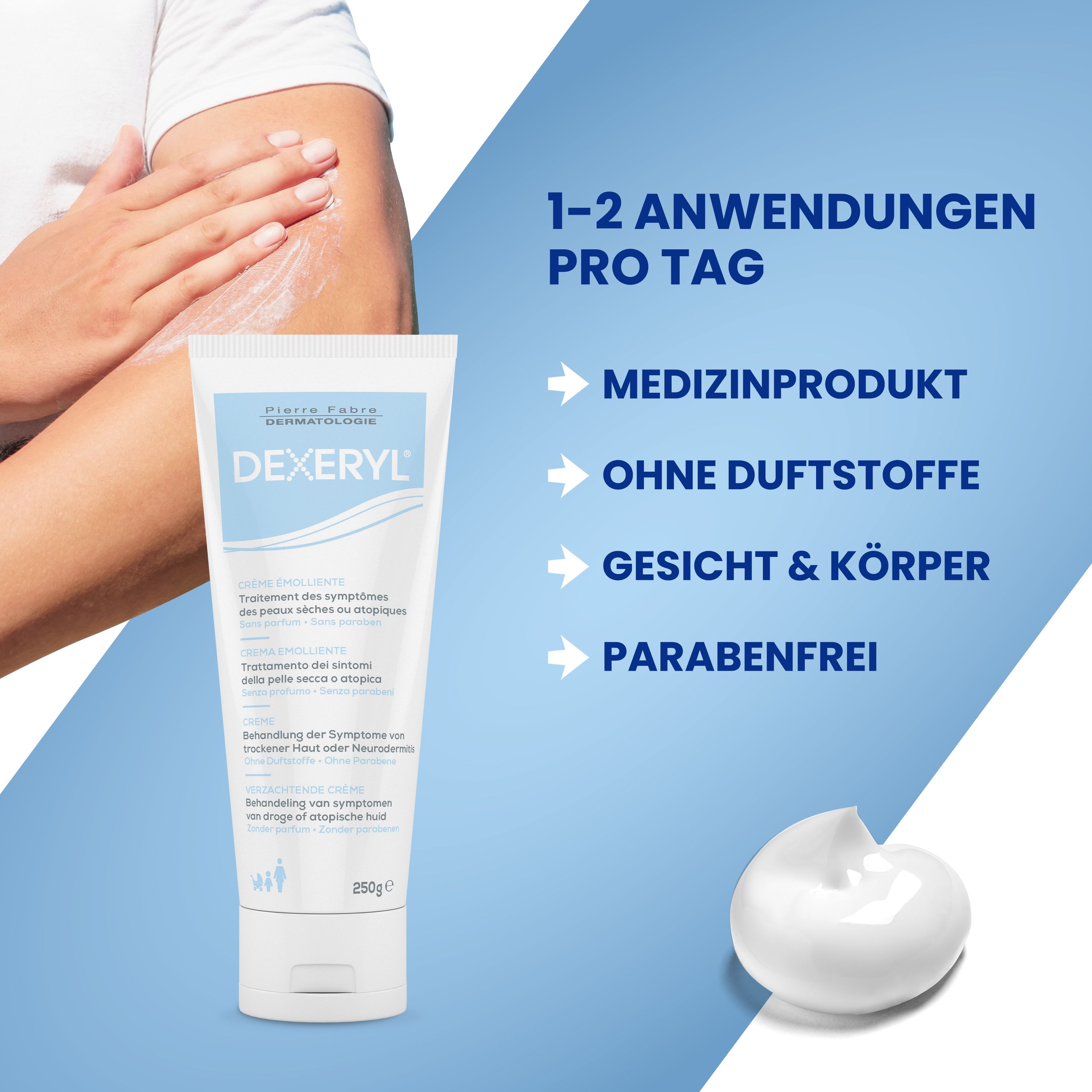 DEXERYL® Creme - Medizinische Hautpflege für trockene Haut
