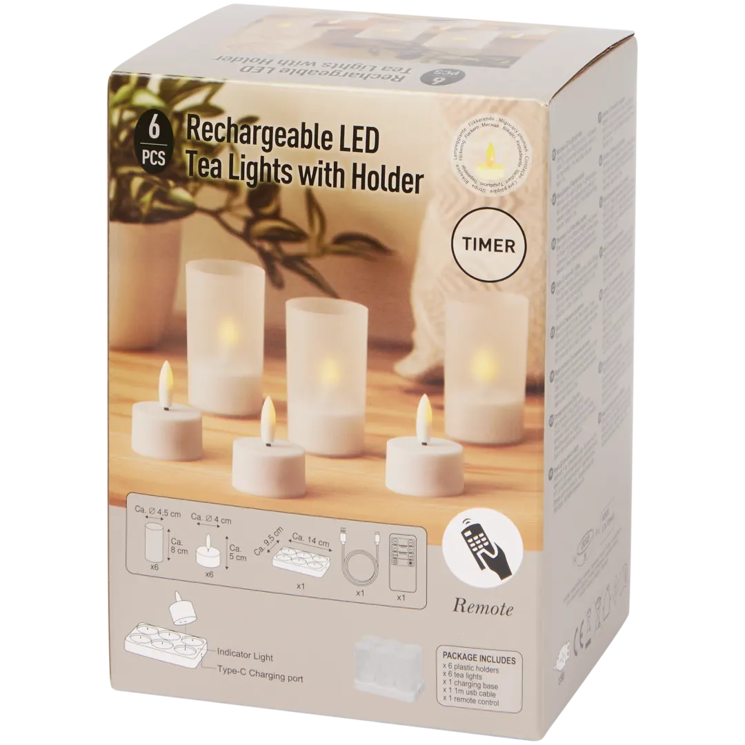 Bougies chauffe-plats rechargeables