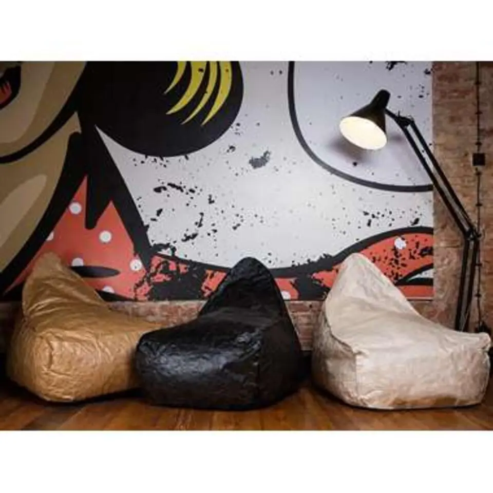 Beliani Zitzak DROP - Beige synthetisch materiaal