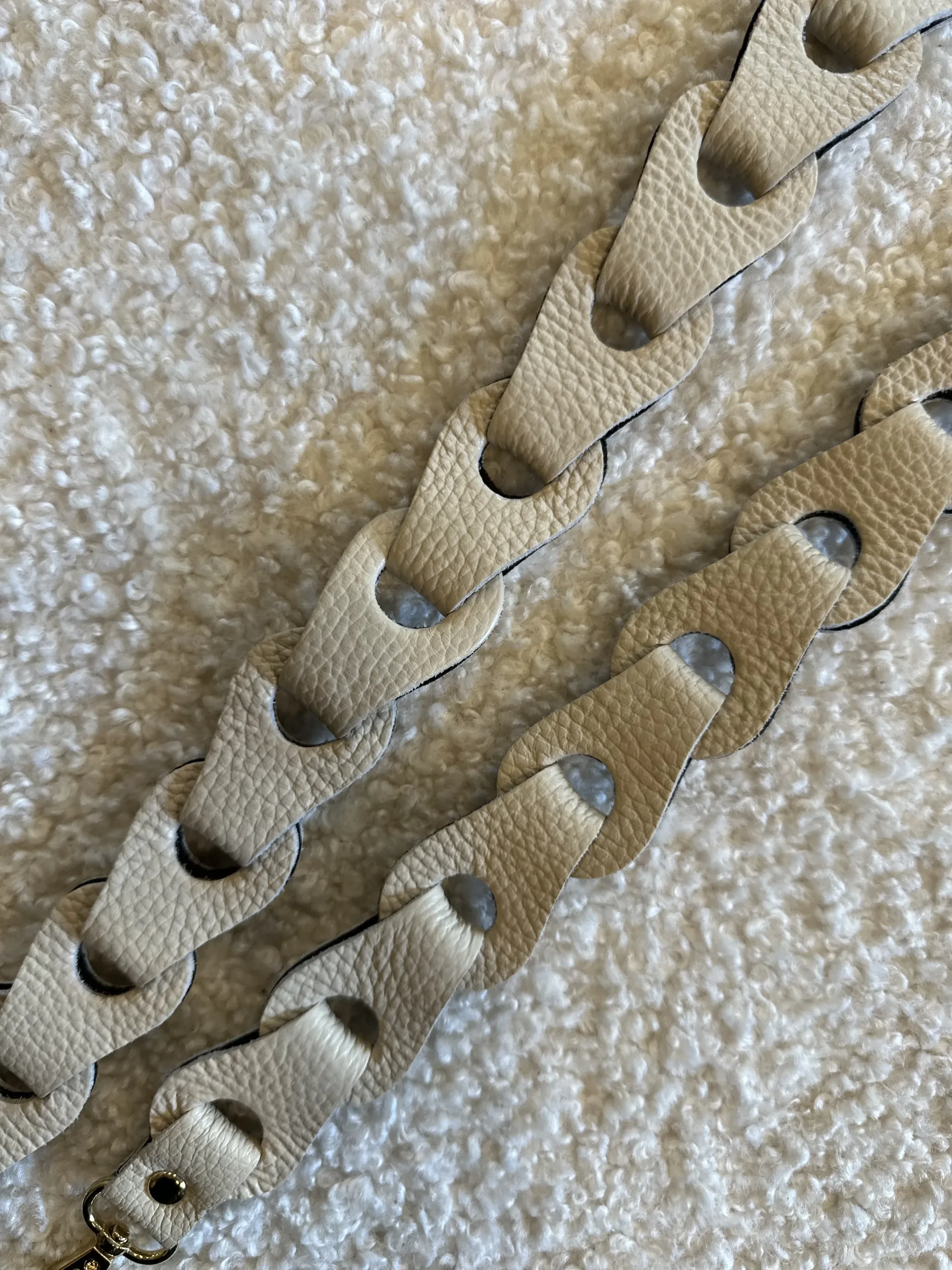 Bag Strap - Breed Ecru - Goud