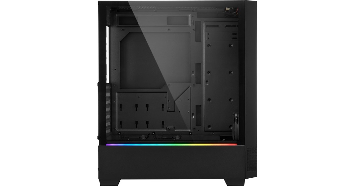 SharkoonRGB FLOW midi tower behuizing  (Zwart | 3x USB-A | RGB | Tempered Glass)