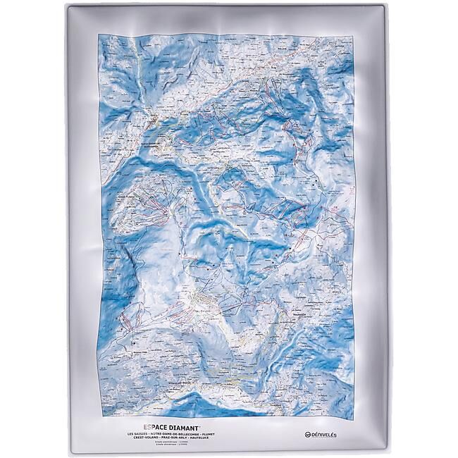 CARTE EN RELIEF ESPACE DIAMANT LES SAISIES