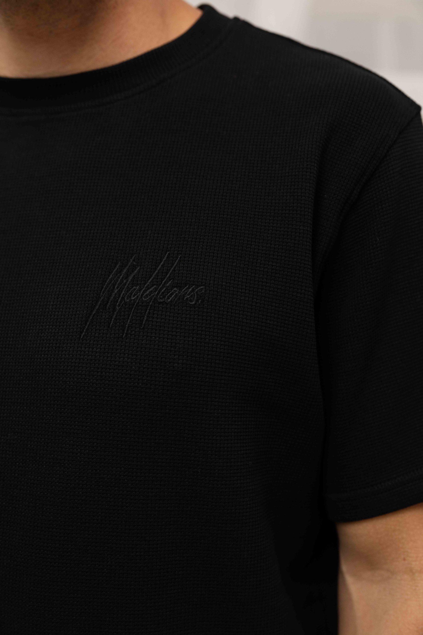 Malelions Signature Waffle Zomerset Heren Zwart