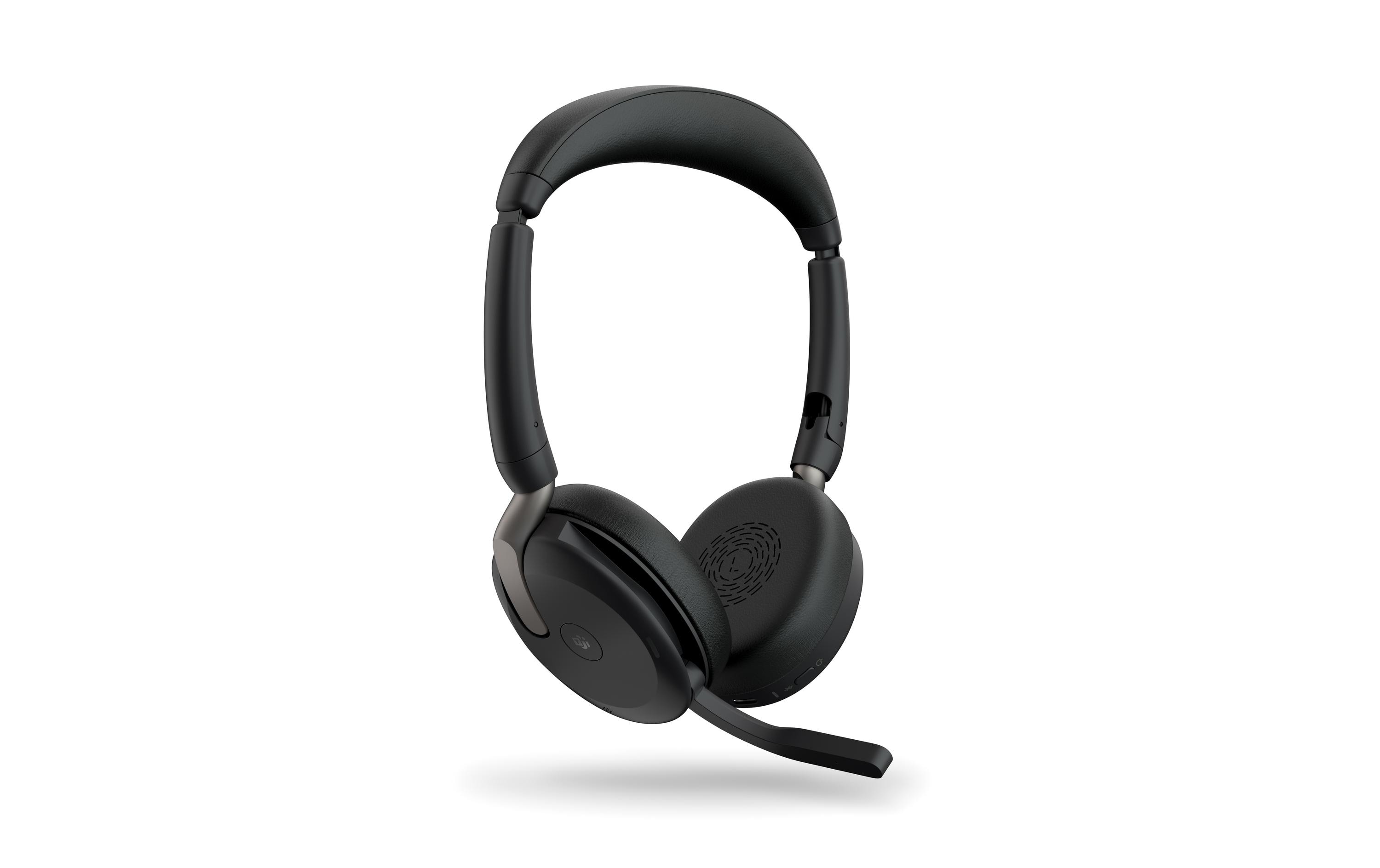 Headset Evolve2 65 Flex Duo MS, USB-A<br>Ultrakompaktes professionelles Headset für unterwegs mit der besten aktiven Geräuschunterdrückung seiner Klasse