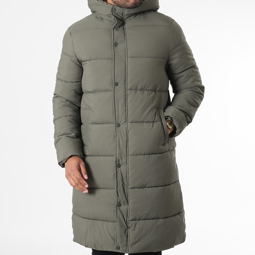 Doudoune Capuche Longue M2202 Vert Kaki