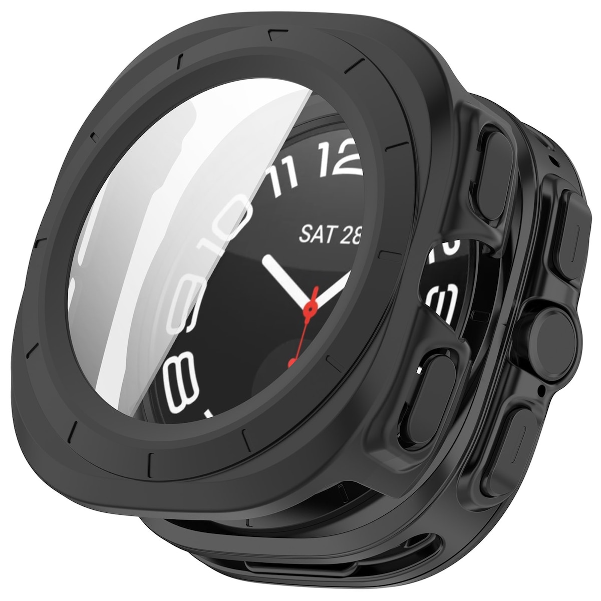 Samsung Watch Ultra 47mm veske med integrert skjermbeskytter Sort