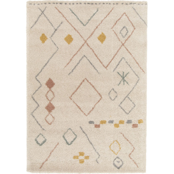 Tapis motif berbère - sakari - couleurs pastel - 200 x 290 cm