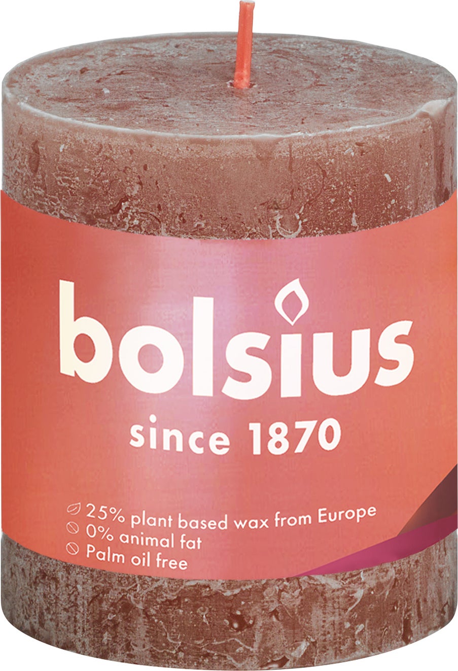 Bolsius stompkaars Rustiek Shine bruin 35 uur D 6,8 H 8 cm