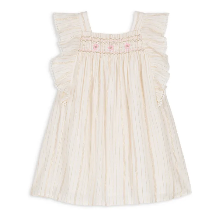 Louise Misha Robe Martine Métallisée | Ecru