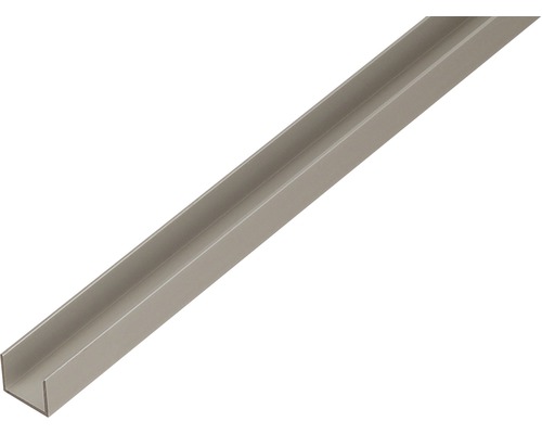 U-profiel aluminium, zilver geanodiseerd, 22x15x1,5 mm, 1 m