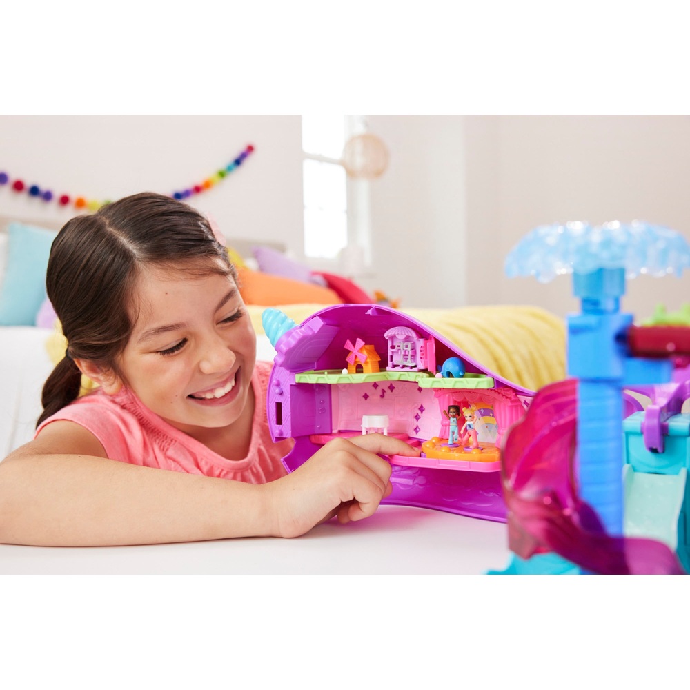 Polly Pocket Glitzerbucht-Abenteuer-Narwal-Spielset