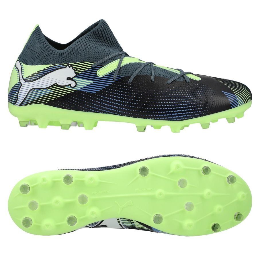 PUMA Future 7 Match MG Lights Out - Gray Skies/Blanc/Fizzy Apple