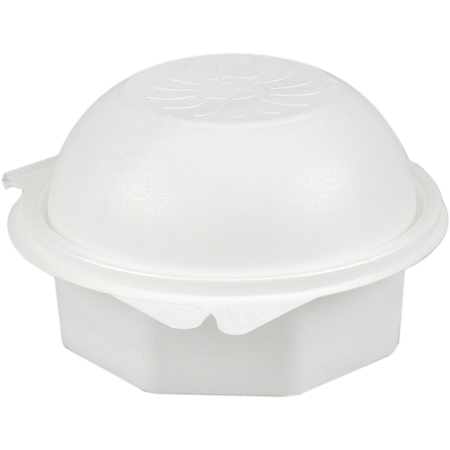 Bak, PP, Ø138mm, hamburgerbox, 80mm, wit