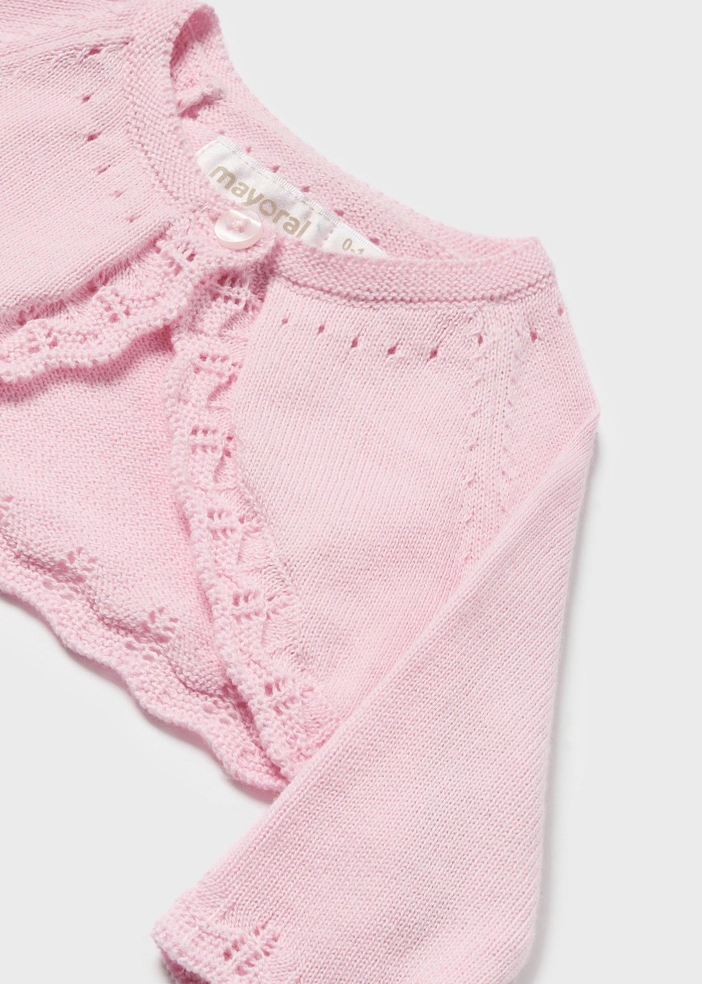 Rebeca tricot Better Cotton recém-nascido em mistura de linho