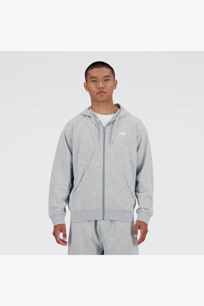 New Balance Stacked Logo French Terry Herren Hoodie