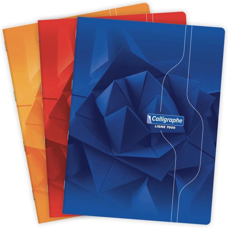 Cahier piqué 7000 24x32 cm 192 pages grands carreaux 70 g - Assortis