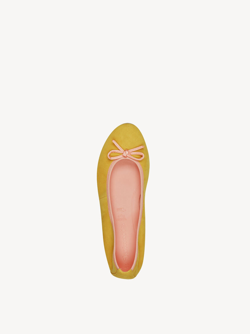 Leren Ballerina - geel