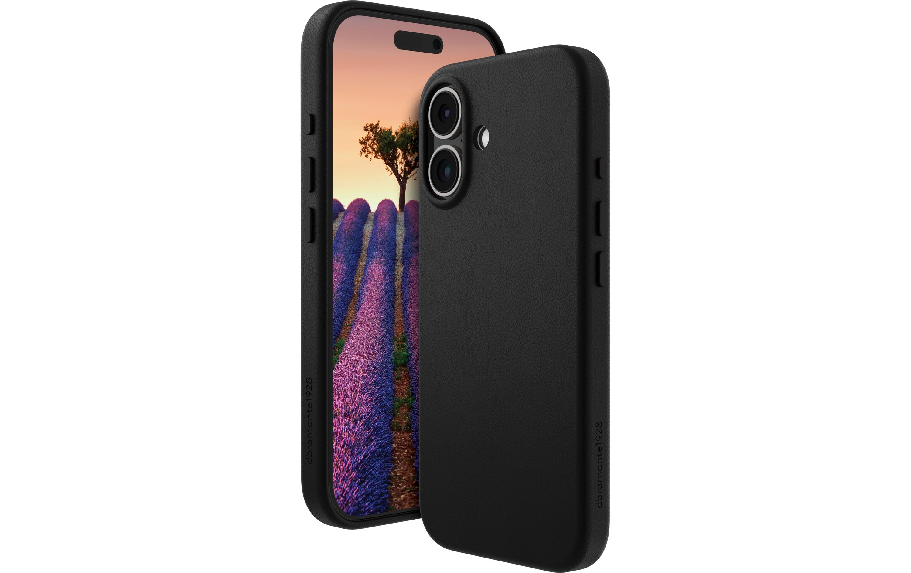Book Cover Roskilde iPhone 16 Plus SchwarzSchutzhülle aus Leder mit MagSafe-Funktion für das Apple iPhone 16 Plus