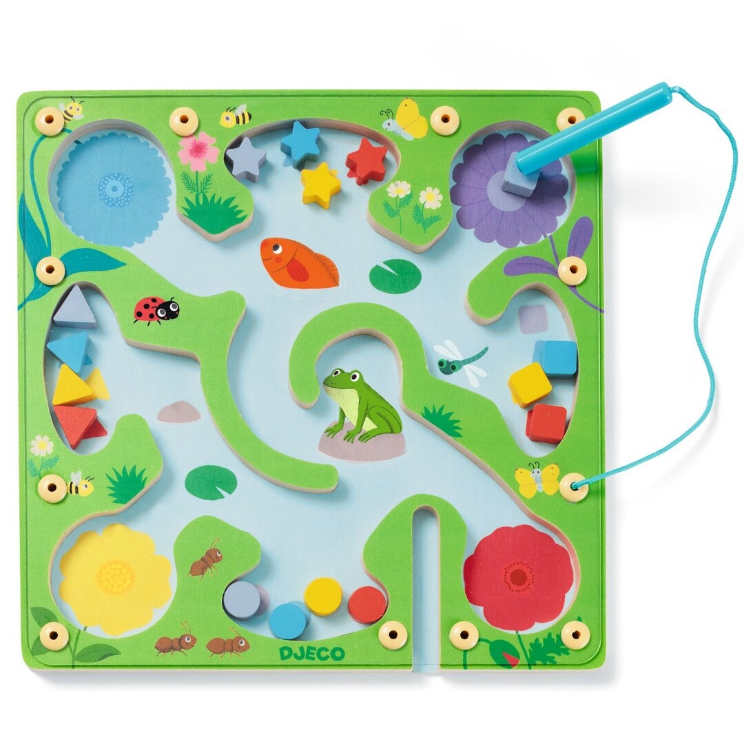 Djeco magnetisch vormenspel frogymaze