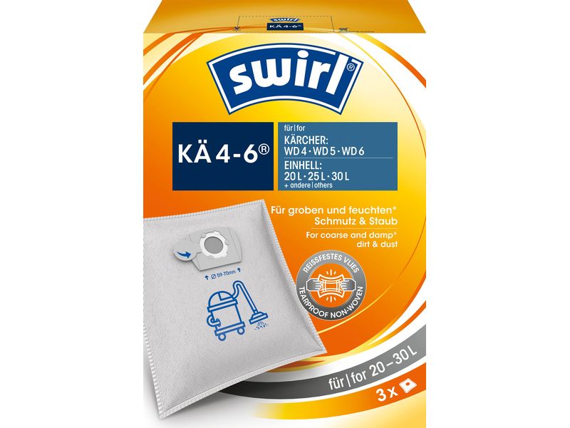Swirl Staubfilterbeutel KA 4.0-6.0 3 Stück Staubfilterbeutel