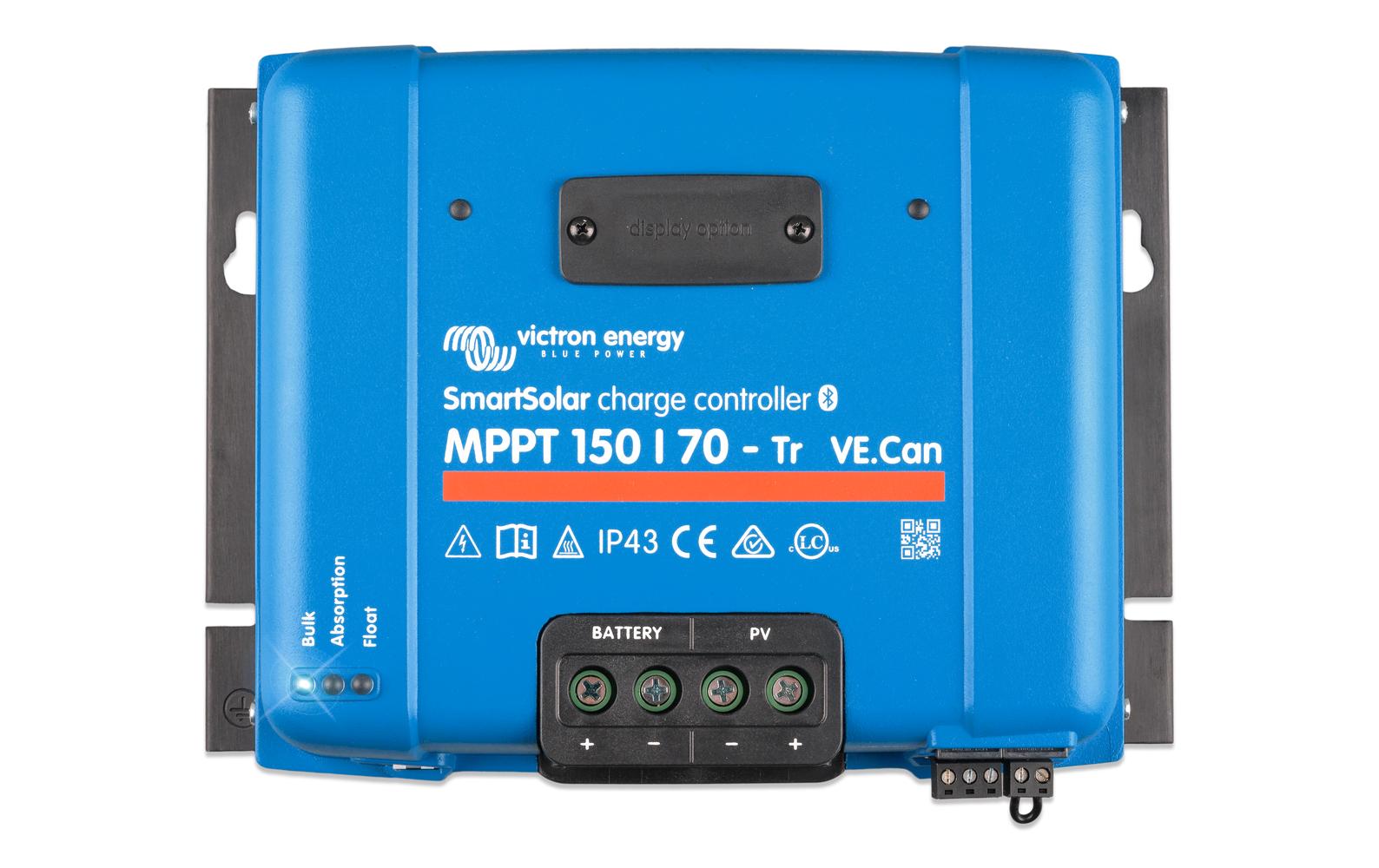 Solarladeregler SmartSolar 150/70, 12-48 V 70A MC4 VE.Can<br>MPPT-Regler mit einem Wirkungsgrad von über 98%
