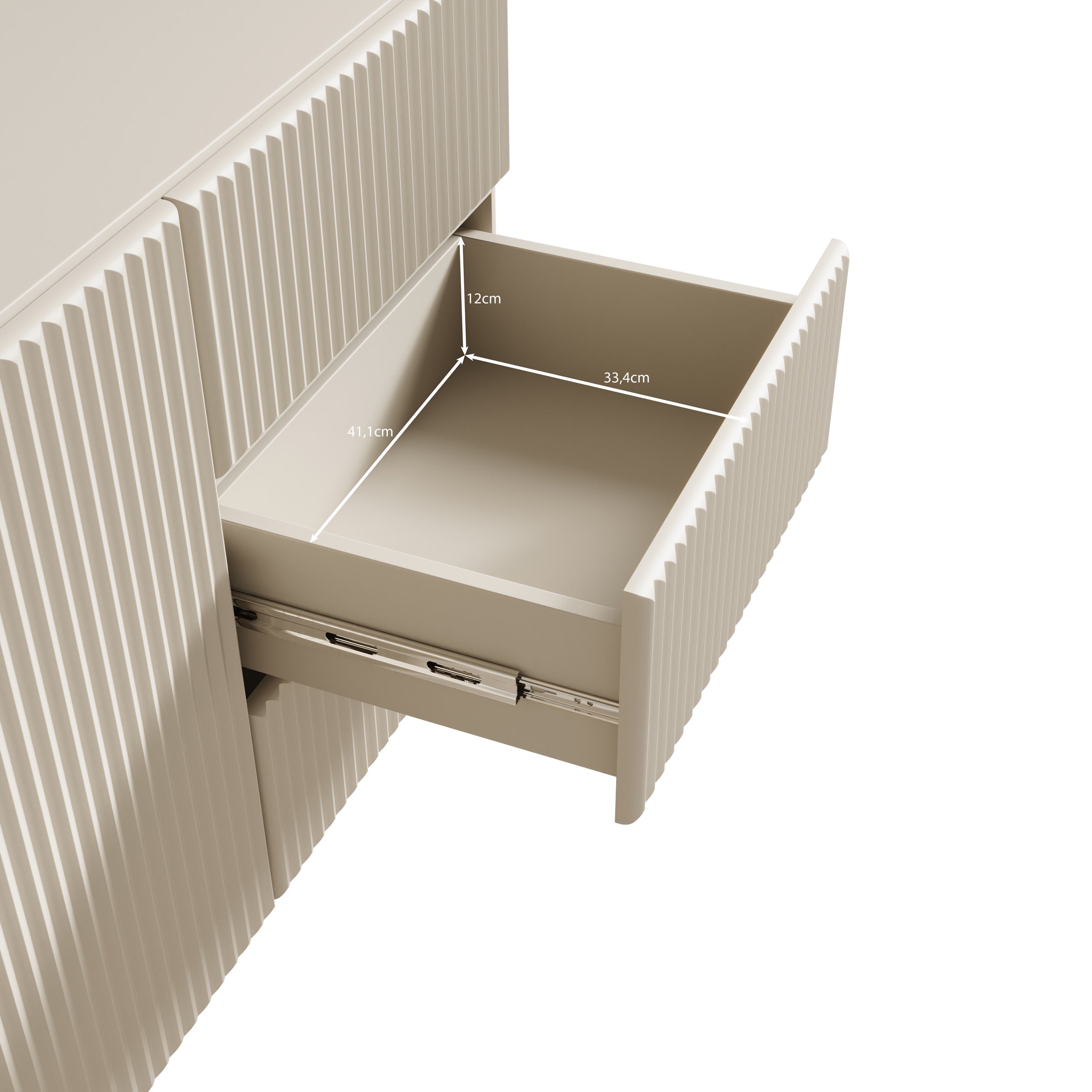 Meubella - Marajo - Dressoir - Beige - 147 cm