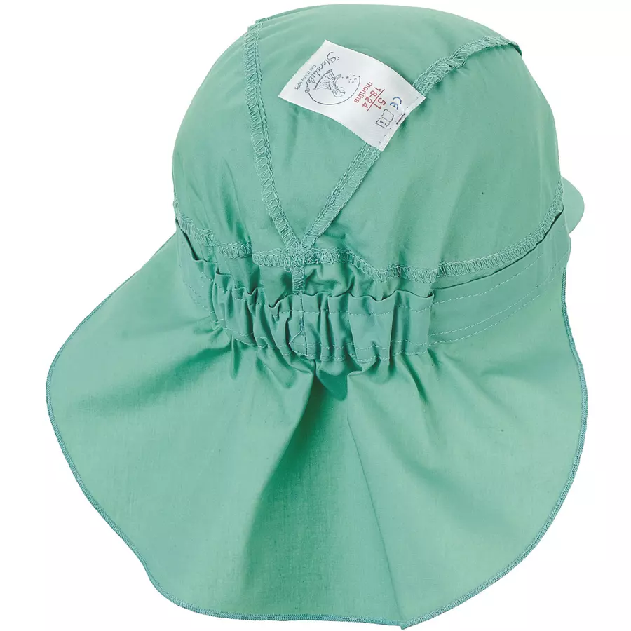 Sterntaler Schirmmütze mit Nackenschutz mittelgrün