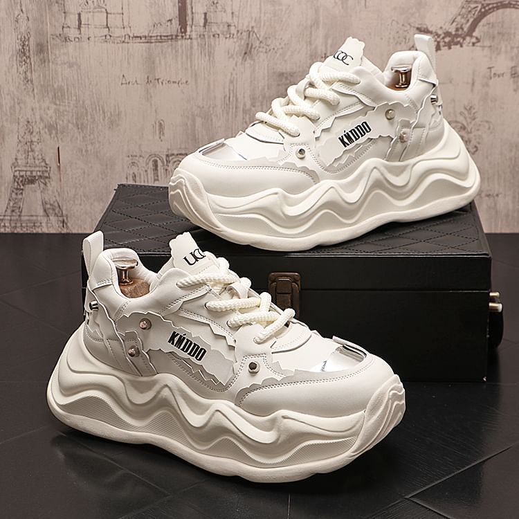 Mr Ozera - Platformsneakers met tweekleurige letters