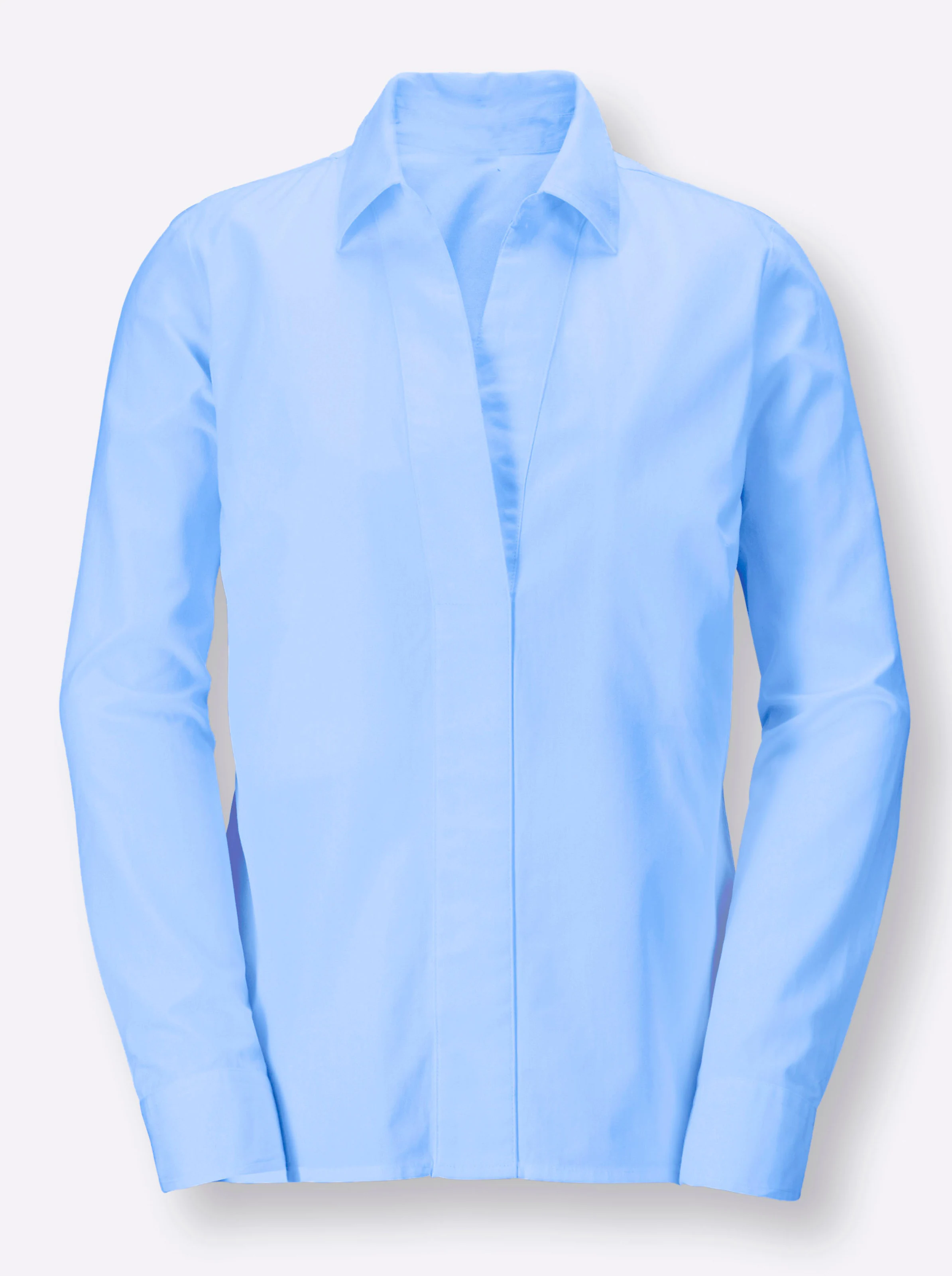 Baumwollbluse in hellblau