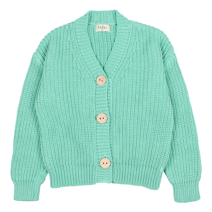 Búho Cardigan Coton Bio | Vert