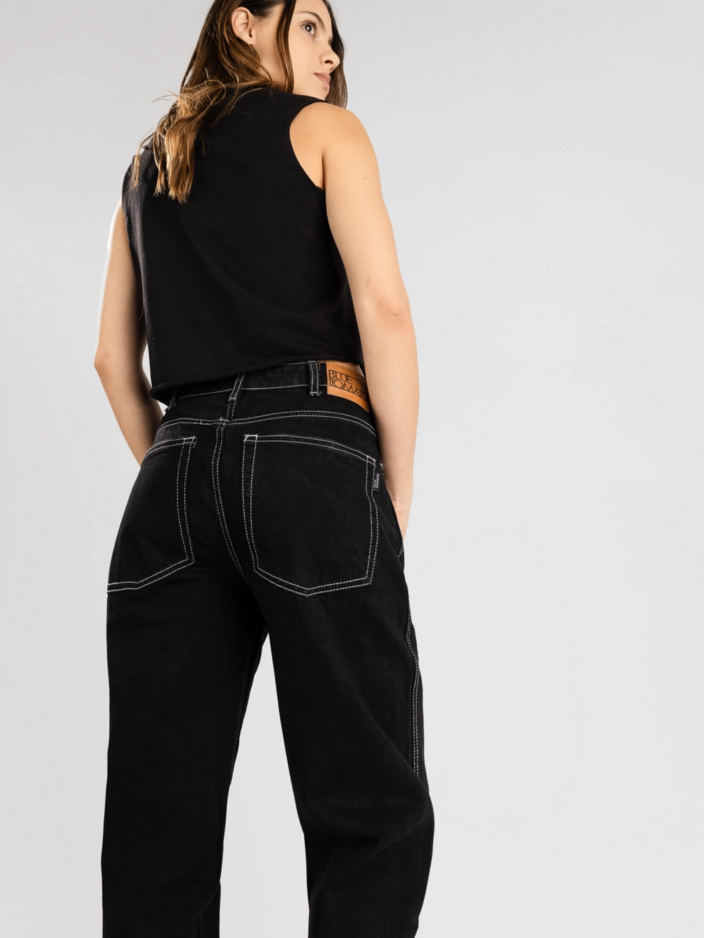Blue Tomato Baggy Contrast Stich Jeans black