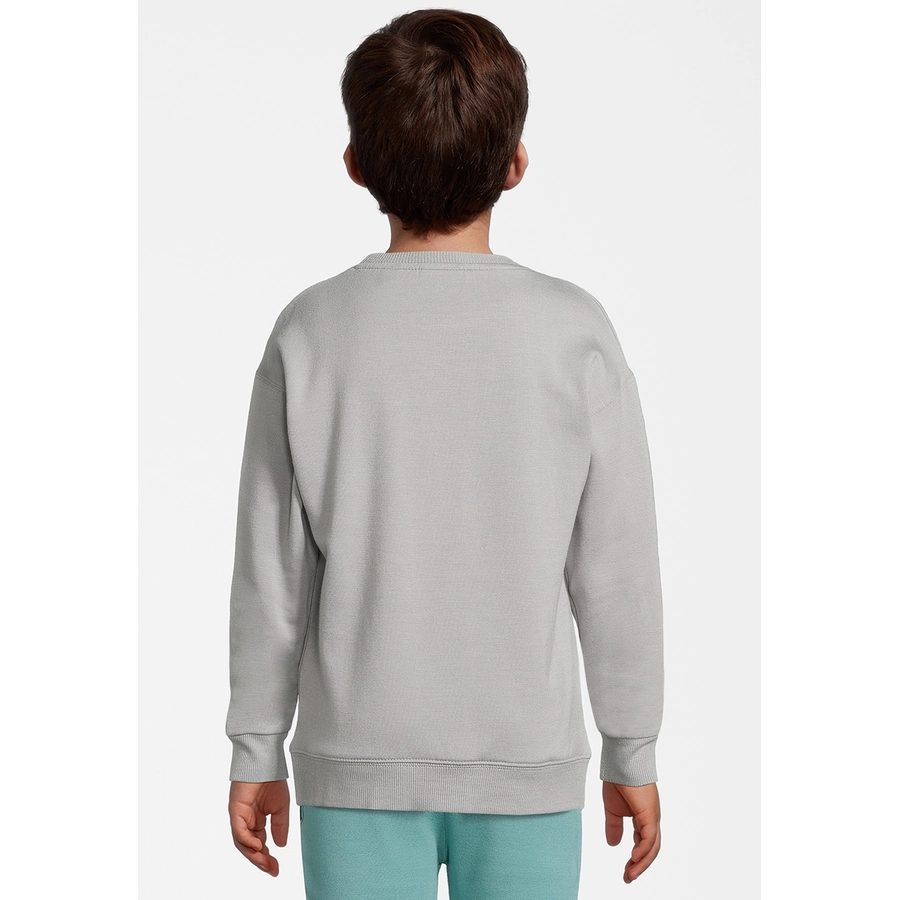 New Life Sweatshirt Crew Neck Pullover grau