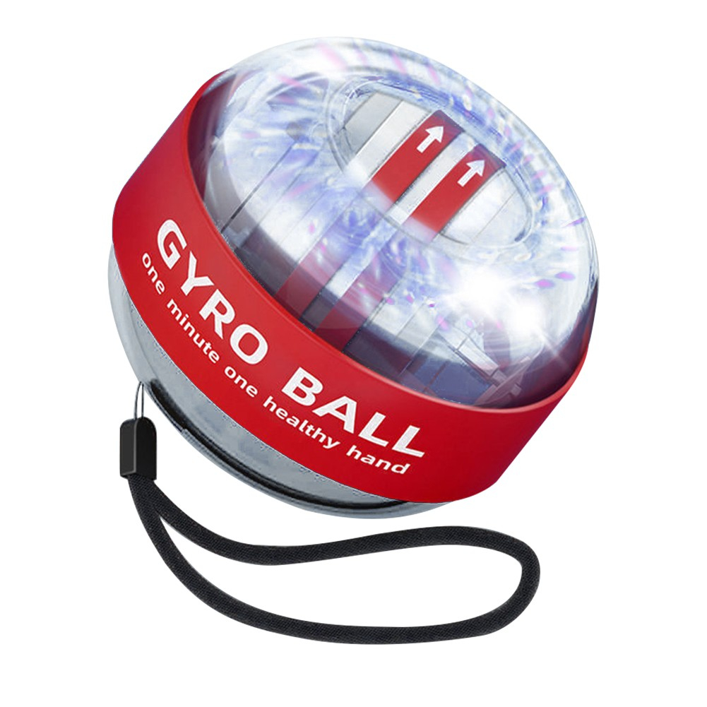 Gyro Ball LED Handgelenk Trainer Gyroskopisches Übungsgerät Handmuskeltrainer - Rot